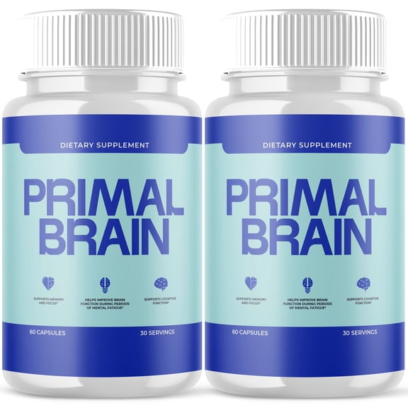 Primal Brain Advanced Formula Brain Support Pills Maximum Strength Supplement PrimalBrain 120 Capsules