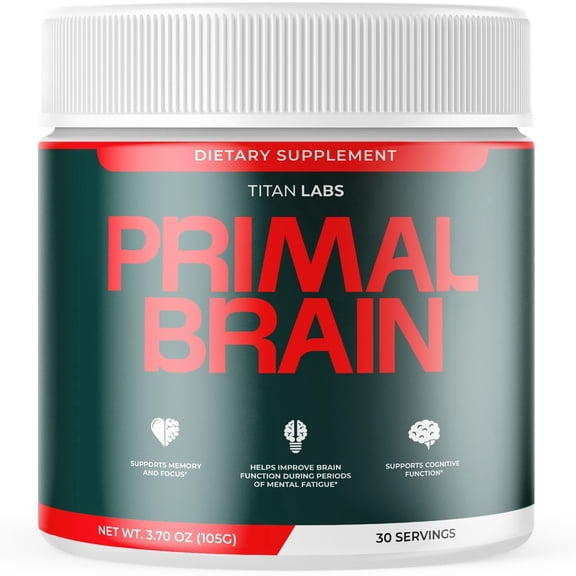 Primal Brain Powder Advanced Formula Supplement to Support Active Lifestyle PrimalBrain Vitamins Taken Daily 1 Month Supply 30 Servings