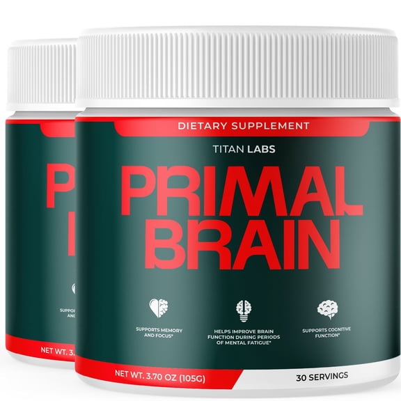 Primal Brain Powder Advanced Formula Supplement to Support Active Lifestyle PrimalBrain 60 Servings