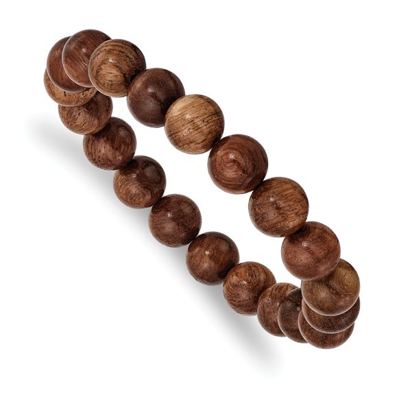 Primal Burma Padauk Wood Beaded Stretch Bracelet