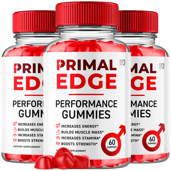 Primal Edge for Men Advanced Formula Supplement with Premium Ingredients 180 Gummies
