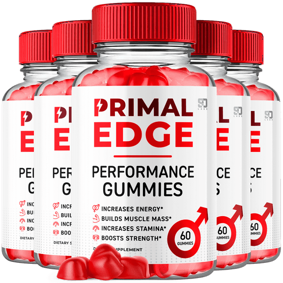 Primal Edge for Men Advanced Formula Supplement with Premium Ingredients 300 Gummies