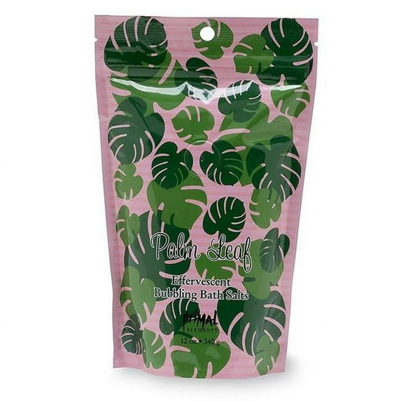 Primal Elements Effervescent Bubbling Bath Salts 12oz. Palm Leaf