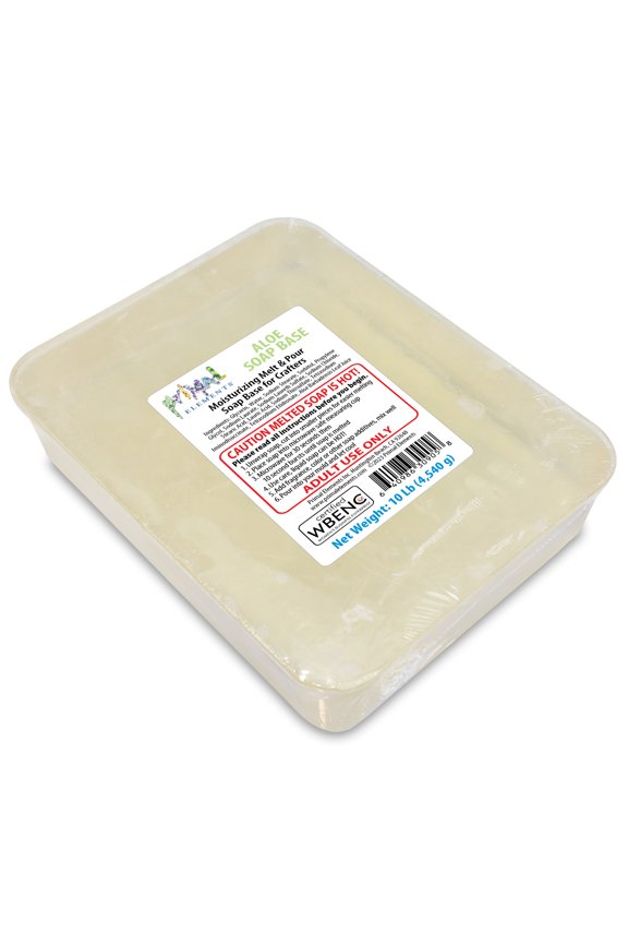 Aloe Soap Base - Moisturizing Melt and Pour Glycerin Base for Crafting and Soap-Making, Easy to Cut - 10 Pound