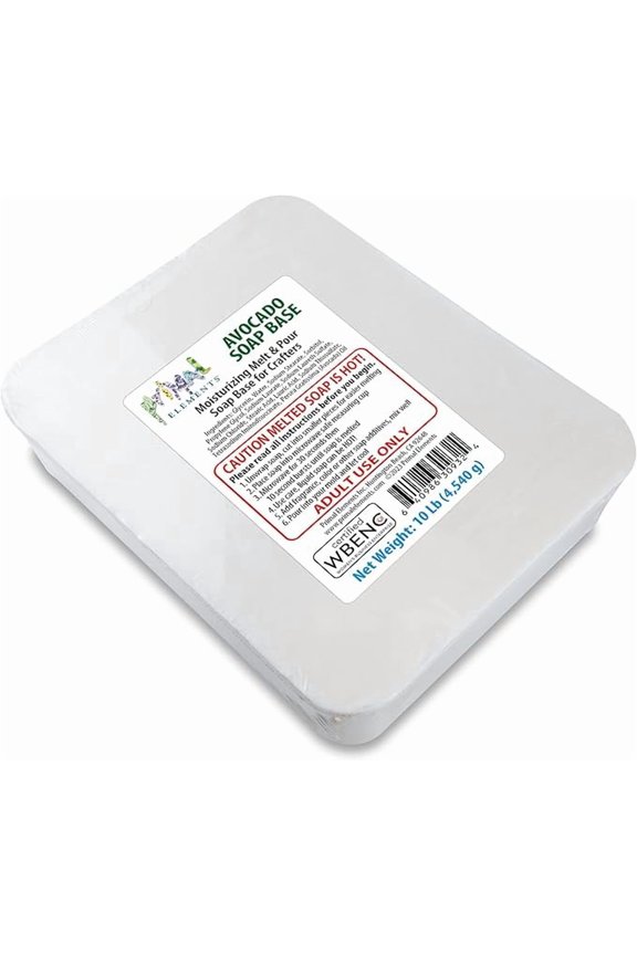 Avocado Soap Base - Moisturizing Melt and Pour Glycerin Base for Crafting and Soap-Making, Easy to Cut - 10 Pound