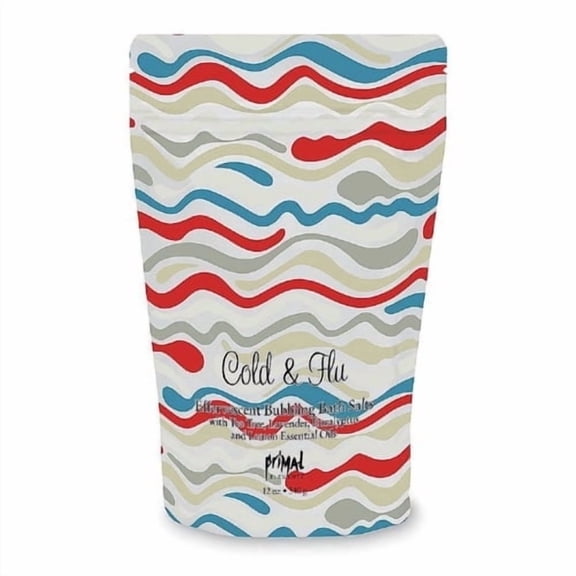 Primal Elements Bubbling Bath Salts, Cold and Flu, 12 oz
