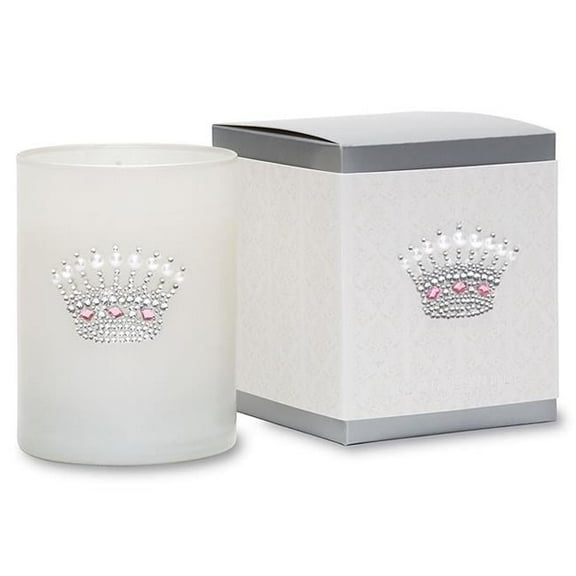 Primal Elements CIWCROWN Crown 9.5 oz. Icon Candle in White Glass
