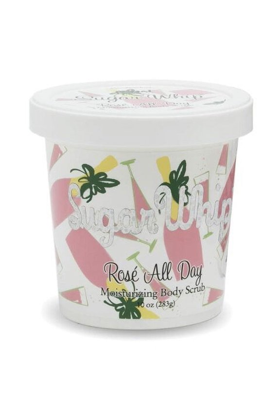 Sugar Scrub, Exfoliating Sugar Whip, Body Cleanser & Moisturizer, Rose All Day, 10 oz Package