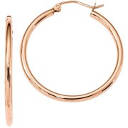 Primal Gold 10 Karat Rose Gold 2mm Polished Hoop Earrings