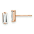thumbnail image 1 of Primal Gold 10 Karat Rose Gold Polished Cubic Zirconia Stud Earrings, 1 of 4