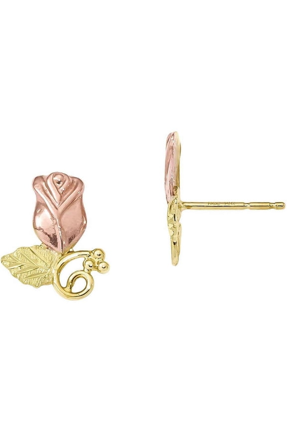 10 Karat Tri-Color Black Hills Gold Post Earrings