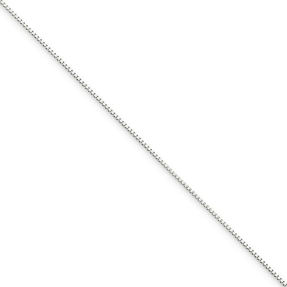 Primal Gold 10 Karat White Gold 0.5mm Box Chain