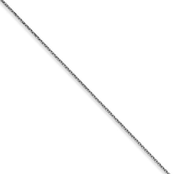 Primal Gold 10 Karat White Gold 0.6mm Solid Diamond Cut Cable Chain