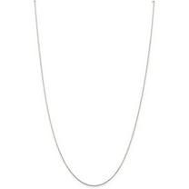 Primal Gold 10 Karat White Gold 0.80mm Diamond-cut Cable Chain