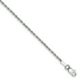 thumbnail image 1 of Primal Gold 10 Karat White Gold 1.5mm Diamond-cut Rope Chain, 1 of 6