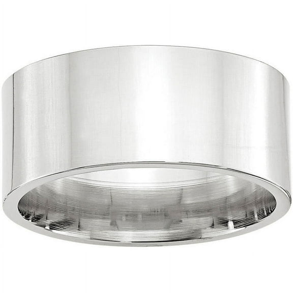 Primal Gold 10 Karat White Gold 10mm Standard Flat Comfort Fit Band Size 10