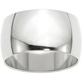 thumbnail image 1 of Primal Gold 10 Karat White Gold 12mm Half Round Band Size 5.5, 1 of 5