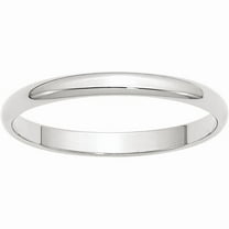 Primal Gold 10 Karat White Gold 2.5mm Hollow Half Round Wedding Band Size 10