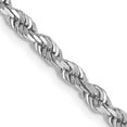 thumbnail image 1 of Primal Gold 10 Karat White Gold 3.35mm Diamond Cut Quadruple Rope Chain, 1 of 4