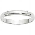 thumbnail image 1 of Primal Gold 10 Karat White Gold 3mm Lightweight Half Round Wedding Band, 1 of 6