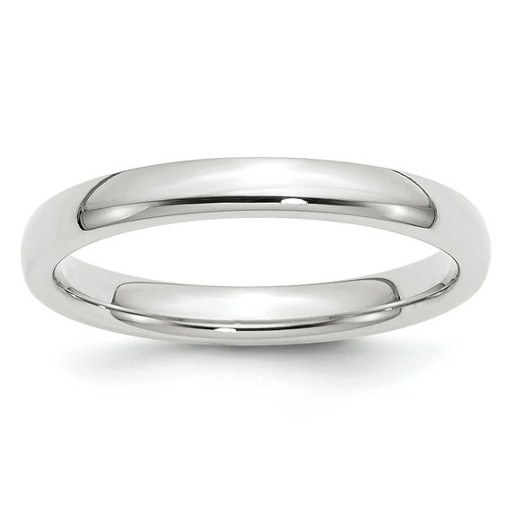 Primal Gold 10 Karat White Gold 3mm Standard Comfort Fit Band Size 13.5