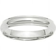 thumbnail image 1 of Primal Gold 10 Karat White Gold 4mm Half Round with Edge Band Size 10, 1 of 5