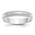 thumbnail image 1 of Primal Gold 10 Karat White Gold 4mm Lightweight Milgrain Half Round Band Size 8.5, 1 of 4