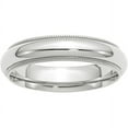 thumbnail image 1 of Primal Gold 10 Karat White Gold 5mm Milgrain Comfort Fit Band Size 10, 1 of 6