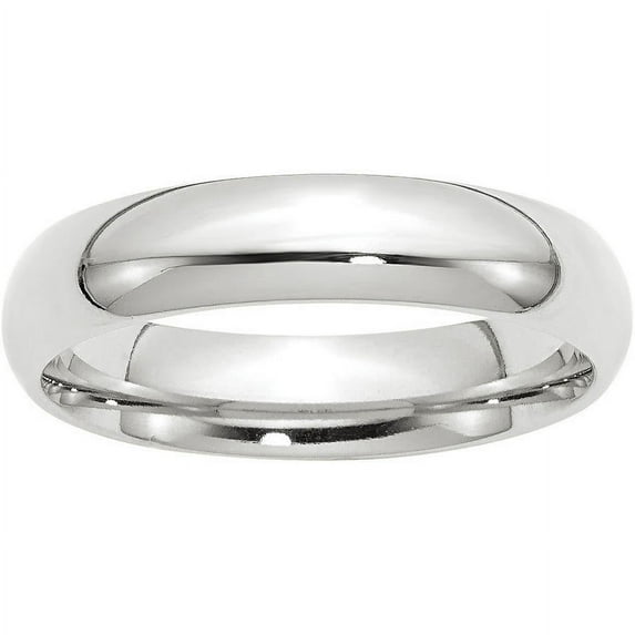 Primal Gold 10 Karat White Gold 5mm Standard Comfort Fit Band Size 13