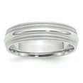 thumbnail image 1 of Primal Gold 10 Karat White Gold 6mm Double Milgrain Comfort Fit Band Size 13.5, 1 of 6