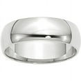 thumbnail image 1 of Primal Gold 10 Karat White Gold 6mm Hollow Half Round Band Size 12, 1 of 5