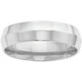 thumbnail image 1 of Primal Gold 10 Karat White Gold 6mm Knife Edge Comfort Fit Band Size 5.5, 1 of 5