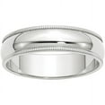 thumbnail image 1 of Primal Gold 10 Karat White Gold 6mm Milgrain Half Round Band Size 12, 1 of 7