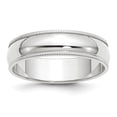 thumbnail image 1 of Primal Gold 10 Karat White Gold 6mm Milgrain Half Round Band Size 4.5, 1 of 5