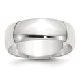 thumbnail image 1 of Primal Gold 10 Karat White Gold 7mm Half Round Band Size 13, 1 of 6