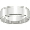thumbnail image 1 of Primal Gold 10 Karat White Gold 8mm Flat with Step Edge Band Size 11.5, 1 of 6