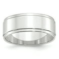thumbnail image 1 of Primal Gold 10 Karat White Gold 8mm Flat with Step Edge Band Size 4, 1 of 6