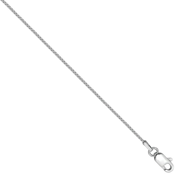 Primal Gold 10 Karat White Gold .90mm Box Chain Anklet