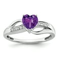 thumbnail image 1 of Primal Gold 10 Karat White Gold Amethyst and Diamond Ring, 1 of 4