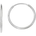 thumbnail image 1 of Primal Gold 10 Karat White Gold Endless Hoop Earrings, 1 of 4