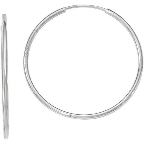 Primal Gold 10 Karat White Gold Endless Hoop Earrings