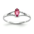 thumbnail image 1 of Primal Gold 10 Karat White Gold Geniune Pink Tourmaline Birthstone Ring, 1 of 7