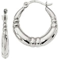 thumbnail image 1 of Primal Gold 10 Karat White Gold Hoop Earrings, 1 of 5