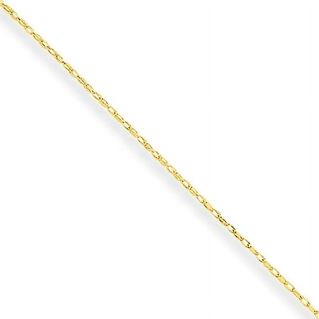 Primal Gold 10 Karat Yellow Gold 0.5 mm Carded Cable Rope Chain
