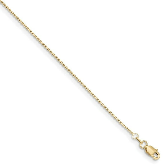 Primal Gold 10 Karat Yellow Gold 0.90mm Diamond-cut Cable Chain