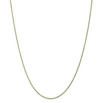 Primal Gold 10 Karat Yellow Gold 1.15mm Machine Made Diamond-cut 1 Rope Chain