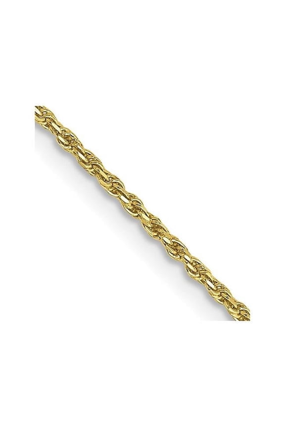 10 Karat Yellow Gold 1.15mm Machine Made Diamond cut Rope Chain