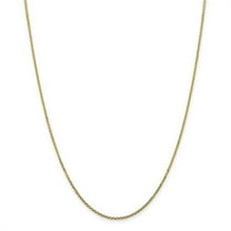 Primal Gold 10 Karat Yellow Gold 1.3mm Solid Diamond-cut Cable Chain