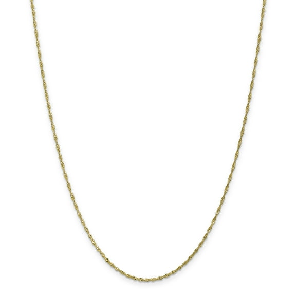 Primal Gold 10 Karat Yellow Gold 1.4mm Singapore Chain