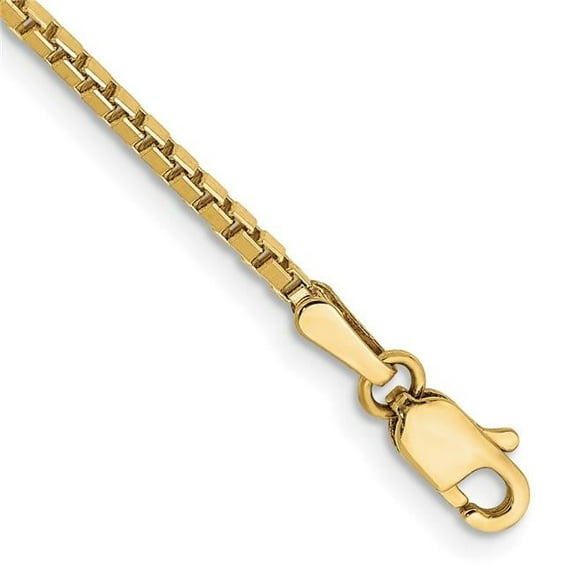 Primal Gold 10 Karat Yellow Gold 1.5mm Box Chain Anklet